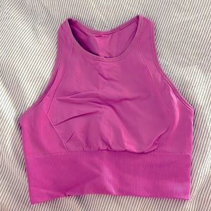 Lululemon high neck crop top sports bra